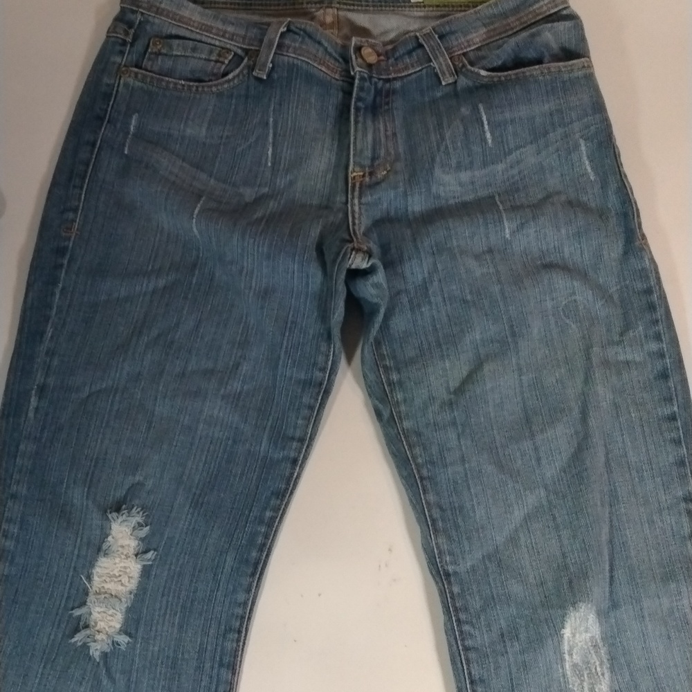 Cello Women's Distressed Bling Blue Denim Jeans  Size 7 Spring Casual Fall